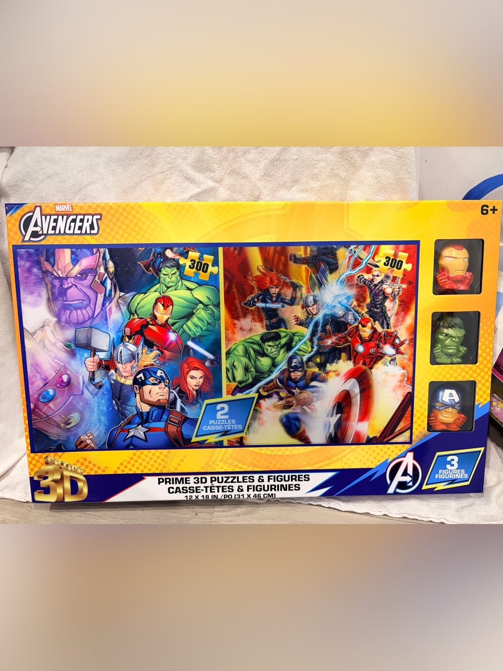 Marvel Avengers 2-Pack 3D Puzzles & Figures – 600 Pieces Total